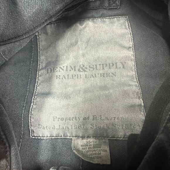 Ralph Lauren Denim & Supply Jacket Military M-65 USA Flag Graphite RARE XS - Picture 10 of 13